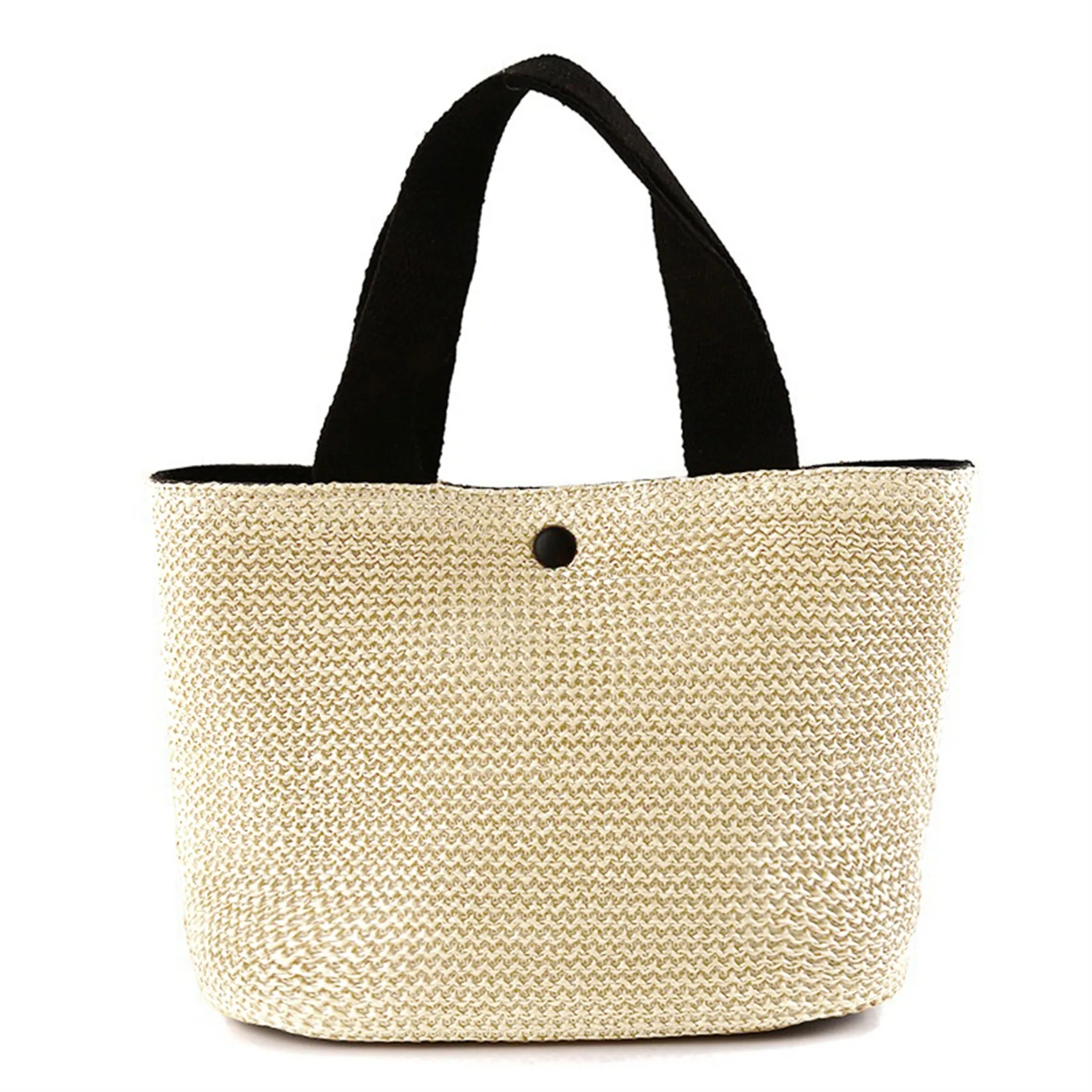 Borsa da donna in tessuto di paglia borsa da donna Casual da spiaggia per le vacanze borse con manico superiore borse a tracolla retrò di moda