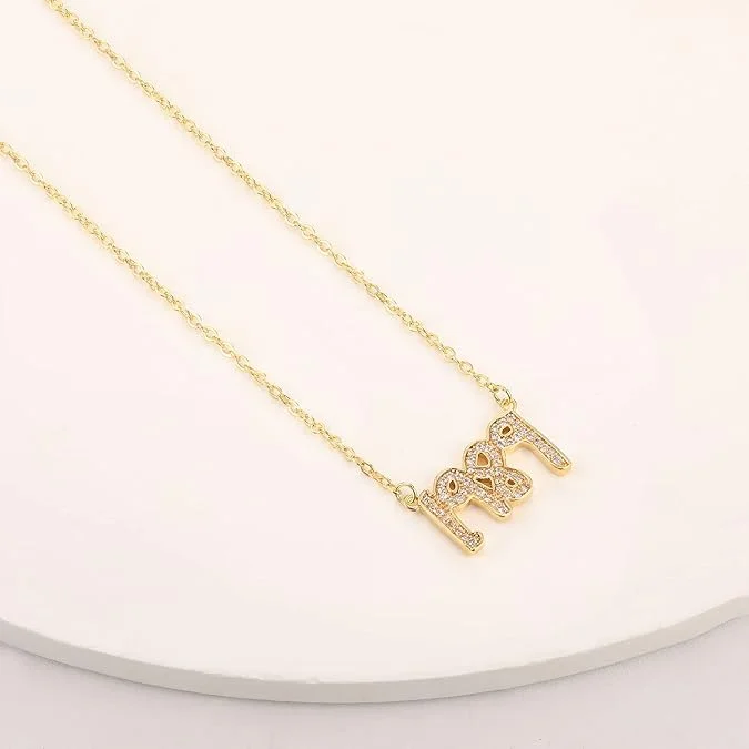 Custom Gold Number Necklace Personalized Pendant with Cubic Zirconia Inlay Dainty Chain Jewelry Customizable Digit  Christmas