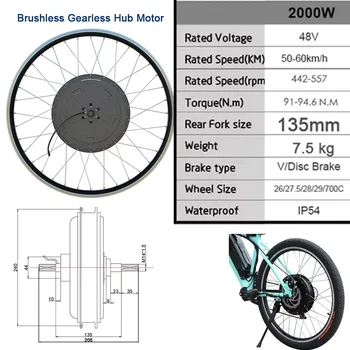 10 best sales E-Bike-Umbausatz 2000 W - №5