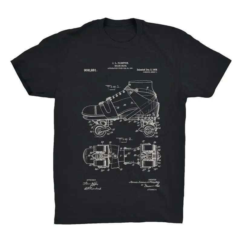 

Патентная футболка для роликовых коньков 1908 Rollerskate Derby 100, мягкий хлопок