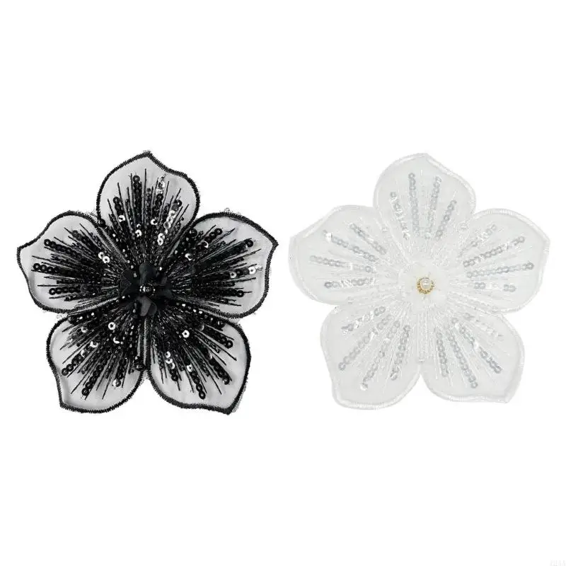 Polyester Flower Embroidery Mend Apparel Repair Mend Polyester Texture Suitable for Clothing and Craft Projects