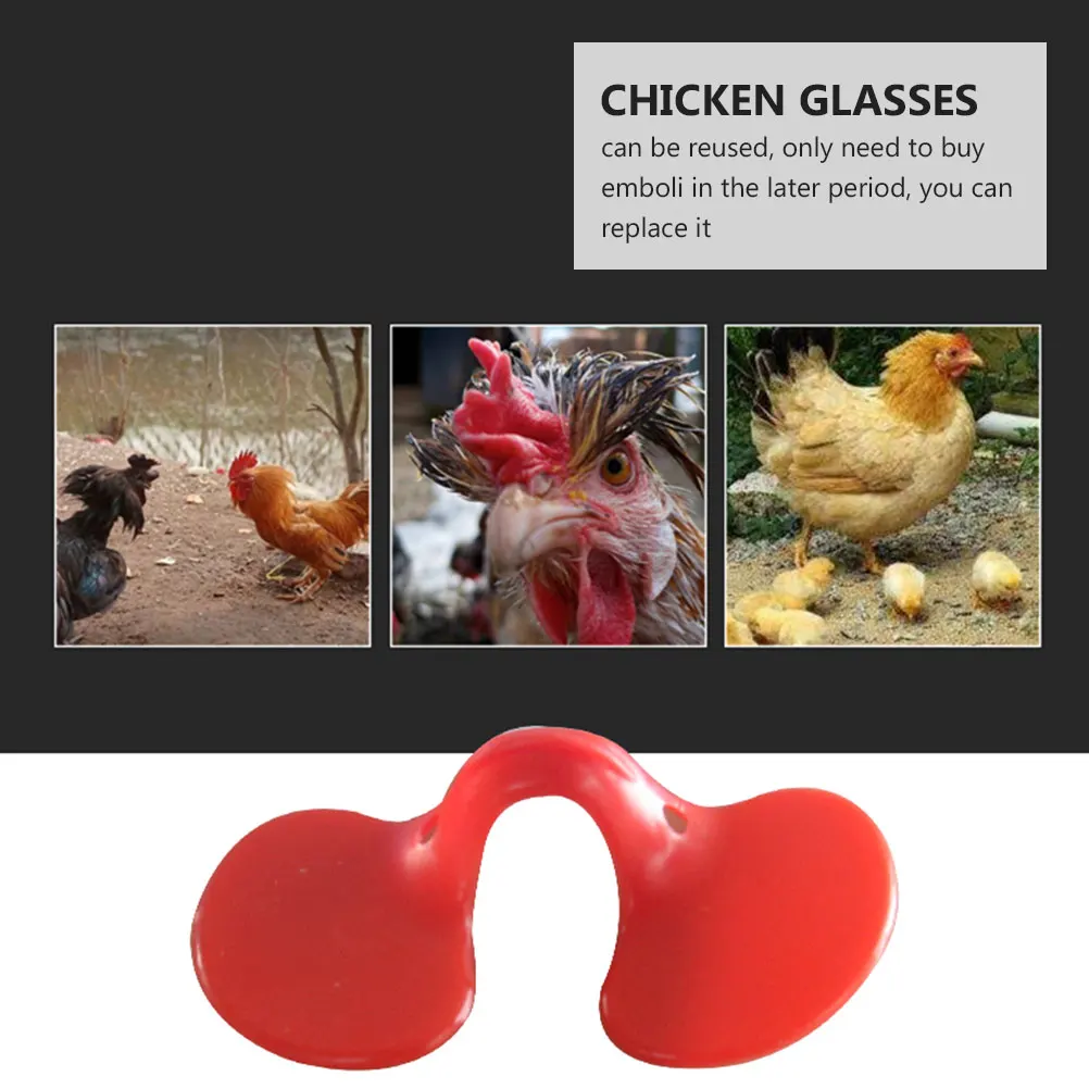 

1000pcs Chicken Glasses Reusable Anti-Pecking Chick Eye Mask Sturdy Durable High Plastic Safe Healthy Anti-Peck Hair Egg Toe
