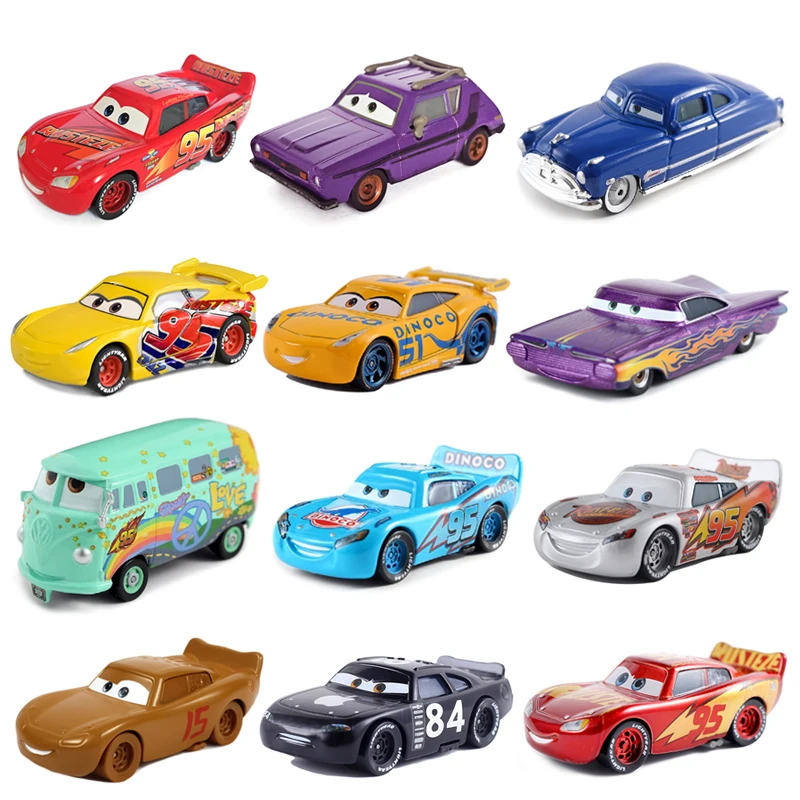 Cars Disney Pixar Cars 2 3 Lightning McQueen Cruz Doctor Hudson 1:55 Diecast Vehicle Metal Toy Car Kids Birthday Gift