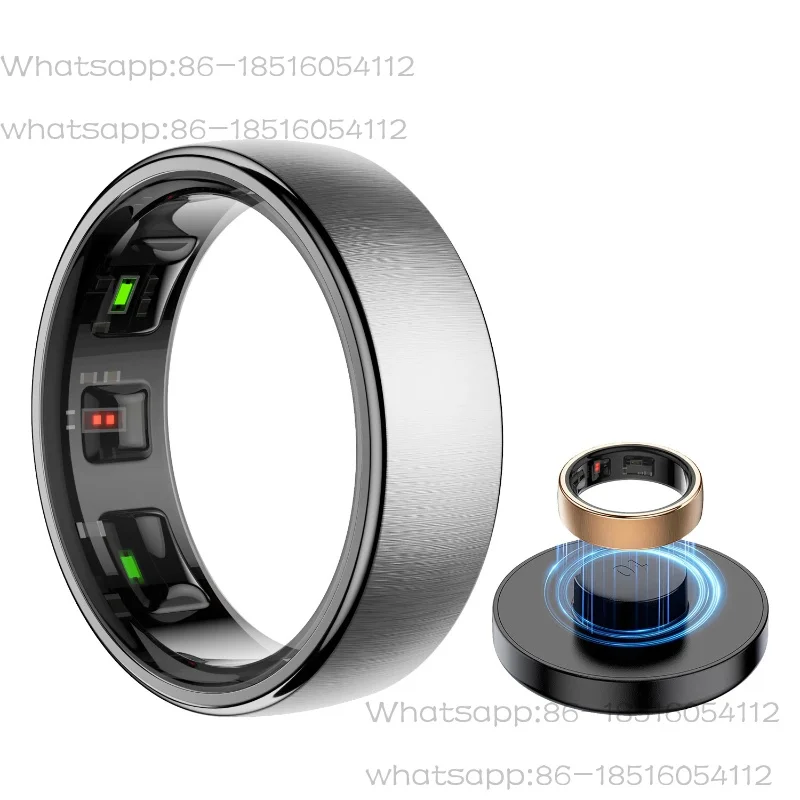 R10 Smart Ring with Charging Dock, Fitness Tracker, Sleep Heart Rate Recording, 5ATM Waterproof Multi‑Sport for Men Women