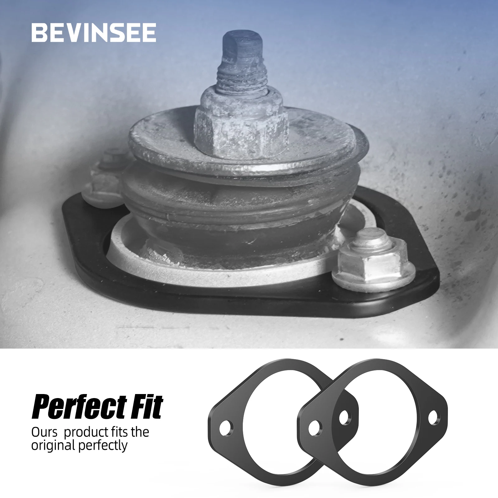 BEVINSEE Rear Strut Tower Shock Mount Reinforcement Plate Set for BMW E46 E36 E30 Z3 Z4 E85 33526772864