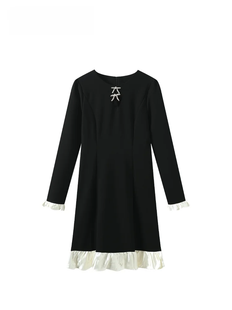 

Женская модная свободная юбка А-силуэта больших размеров с круглым вырезом и длинными рукавами для полных женщин, весенняя коллекция, роскошный стиль, но...