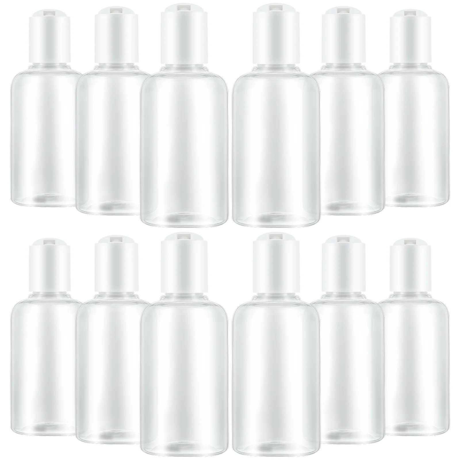 

12 Pcs Travel Bottles Press for Lotion Toiletry Refillable Face Wash Juice Containers