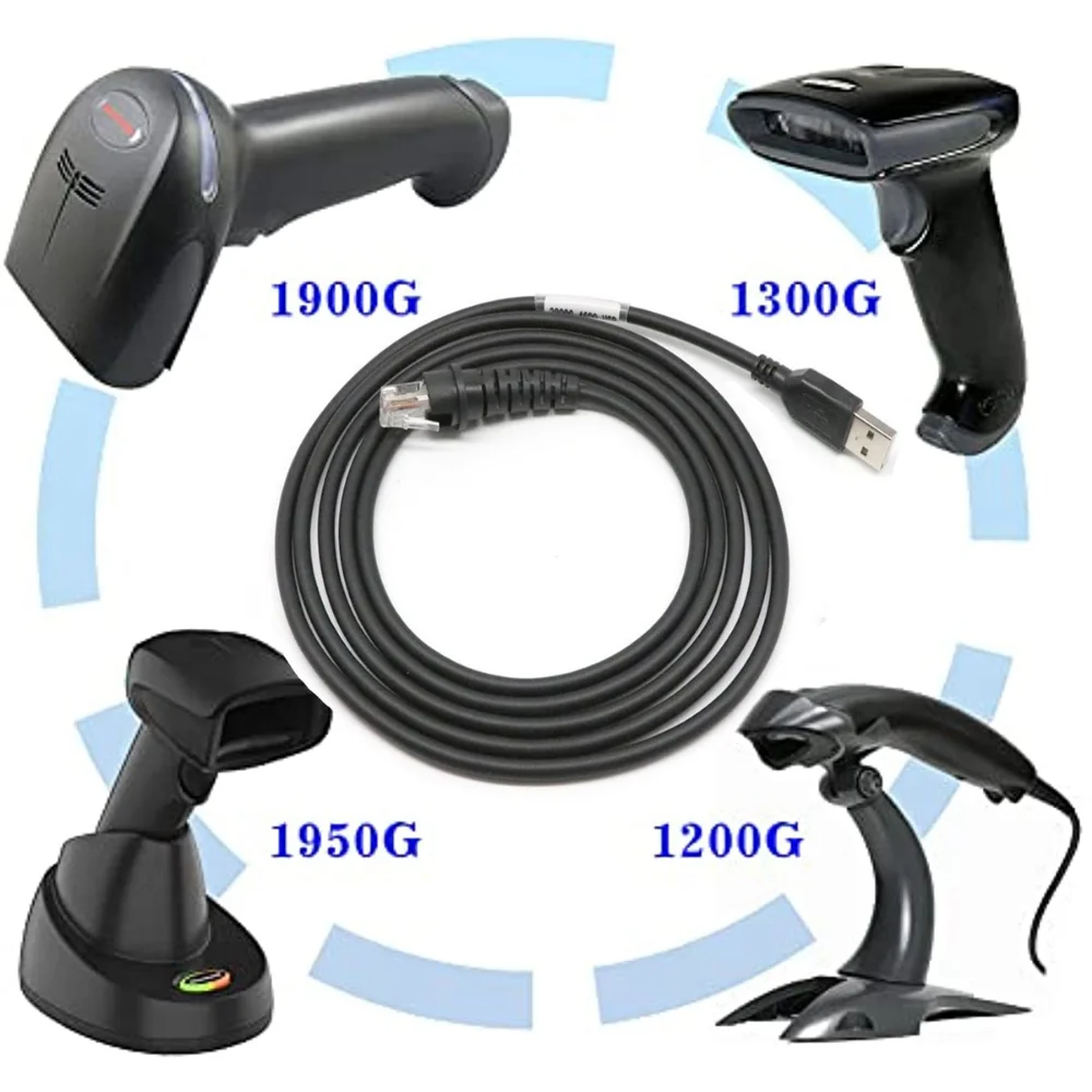 

2m/6.5ft Barcode Scanner USB Cable Compatible with Honeywell 1900G-HD 1900G-SR 1902G-HD 1300G 1400G 1202G 1900G 1250G 1200G