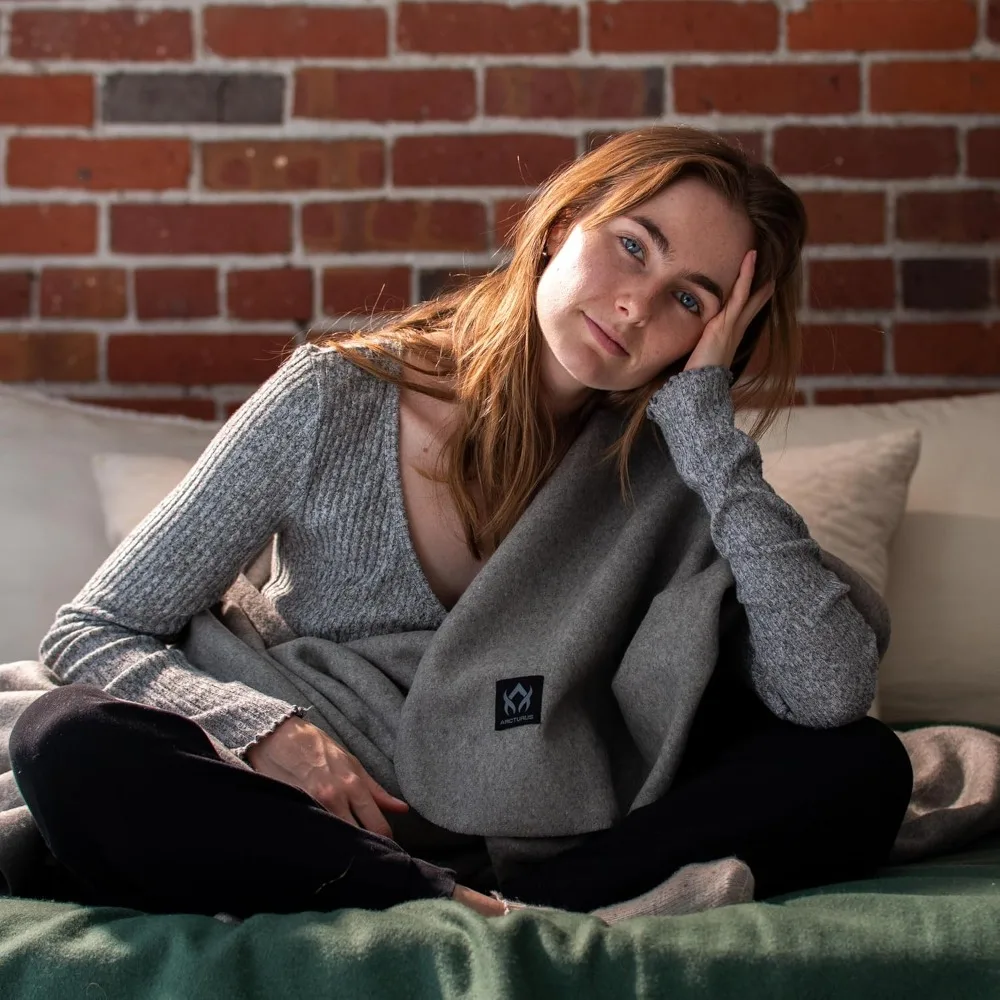 بطانية صوف قابلة للتنفس من King Size Arcturus Tahoe لراحة عامة - سميكة، قابلة للغسل، 90 × 108 بوصة #3