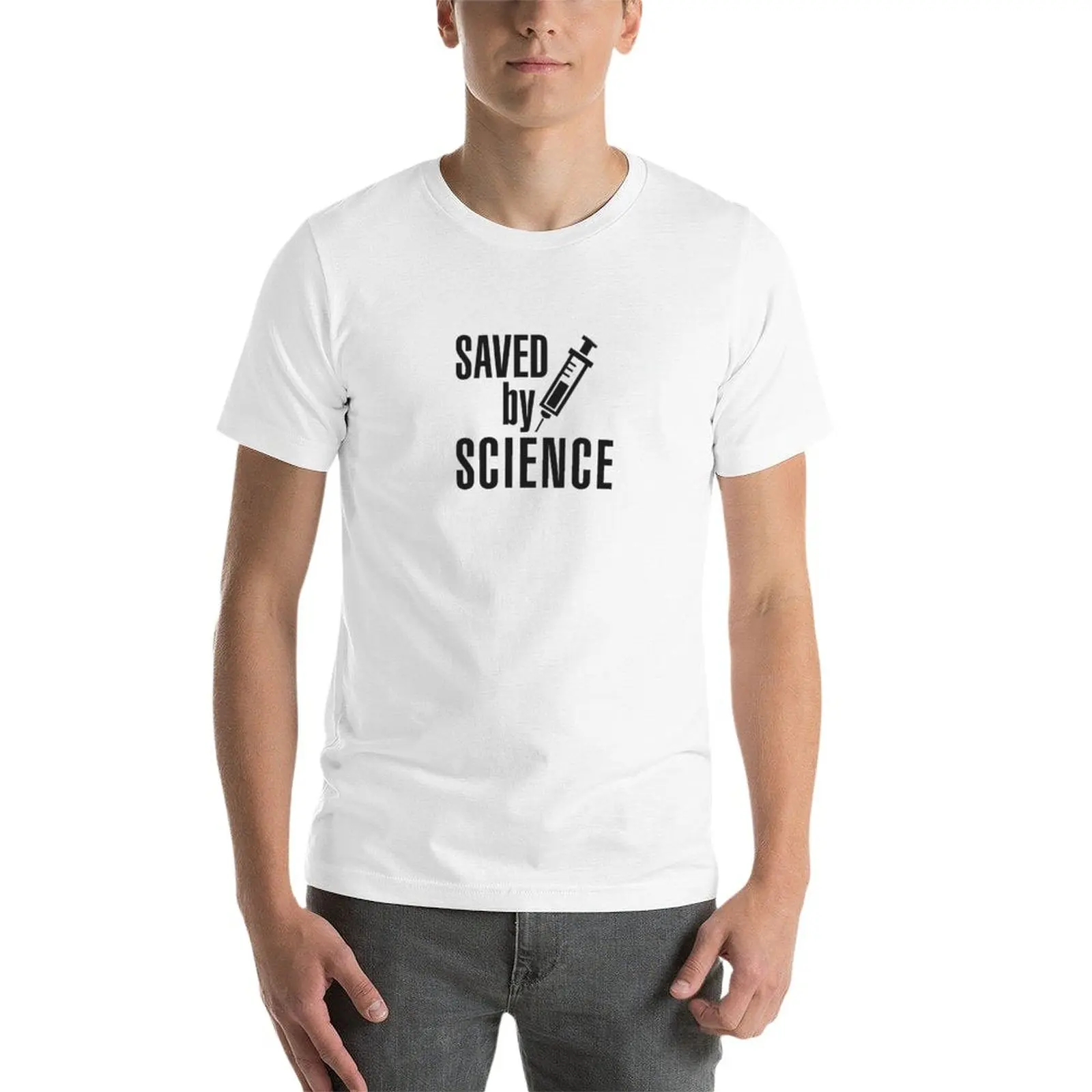 New Saved by Science T-Shirt oversized t shirts tees men workout shirt