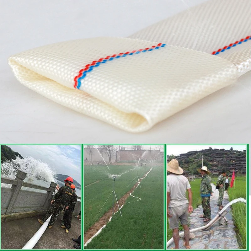 1\'\' 1.5\'\' 2\'\' Agricultural irrigation hose pipe durable fire fighter hose  PVC Layflat Fire Hose For Agricultural Industry 20M