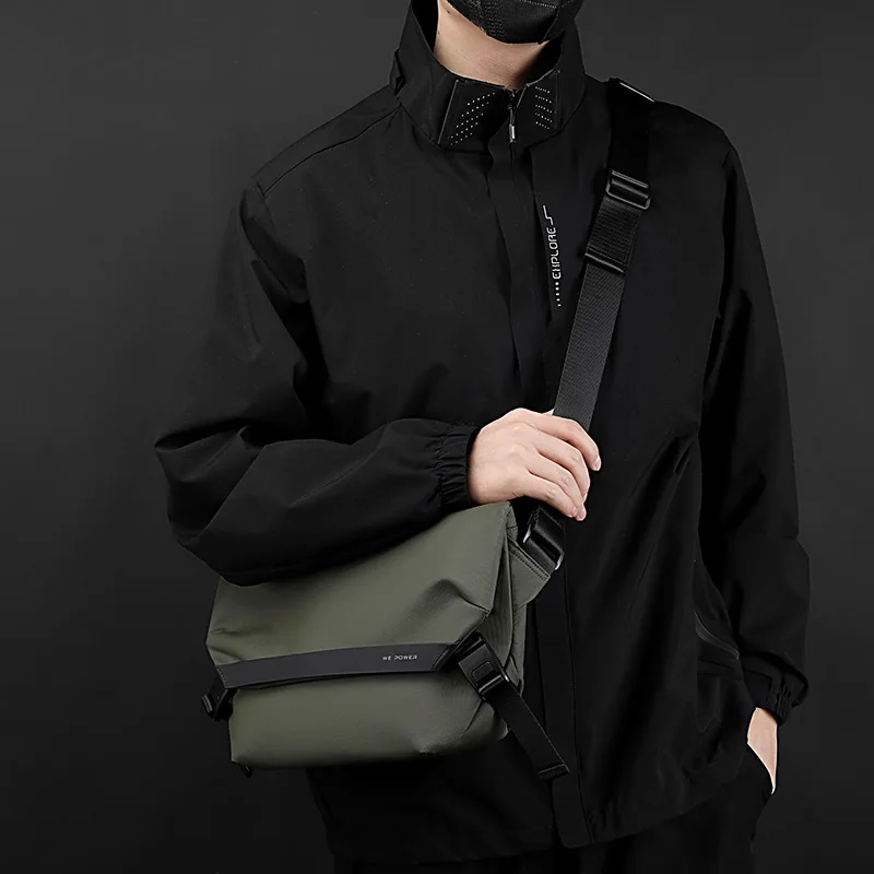 

WEPOWER Waterproof Multifunctional Crossbody Bag Large Capacity Nylon Messenger Bag Traveling Commuting Sling Bag for Men