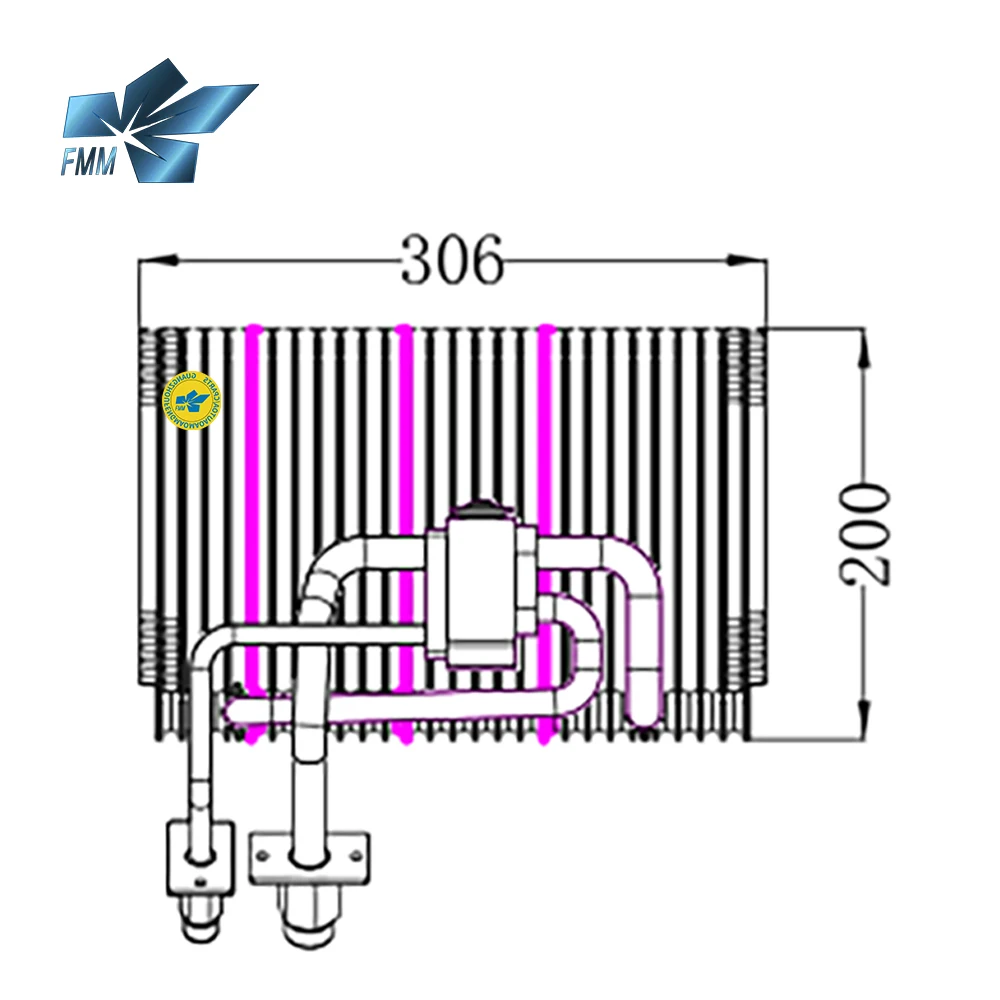 FMMTKE0012 AC Evaporator Cooling Coil Core For shantui SD22R