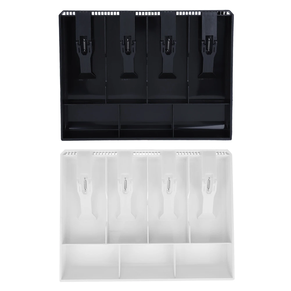 

Four Compartment Cash Drawer Register Insert Tray Replacement 4 Bills 3 Money Storage Box Cash Register Insert Replacement
