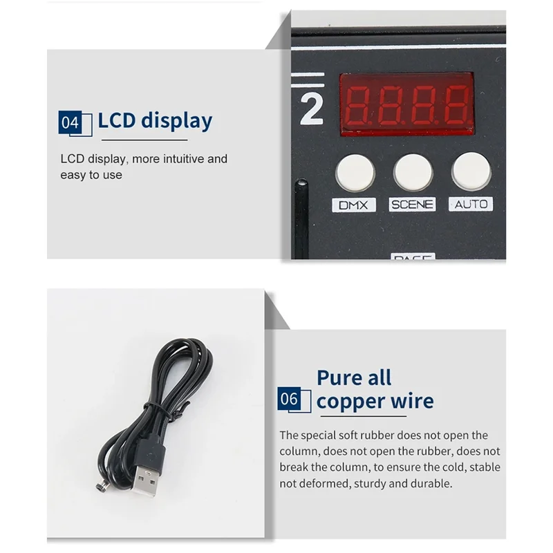 -ABGQ DJ DMX وحدة التحكم Luci Da Palcoscenico لكل وحدة تحكم لإضاءة DMX Light DJ Party Light Wash