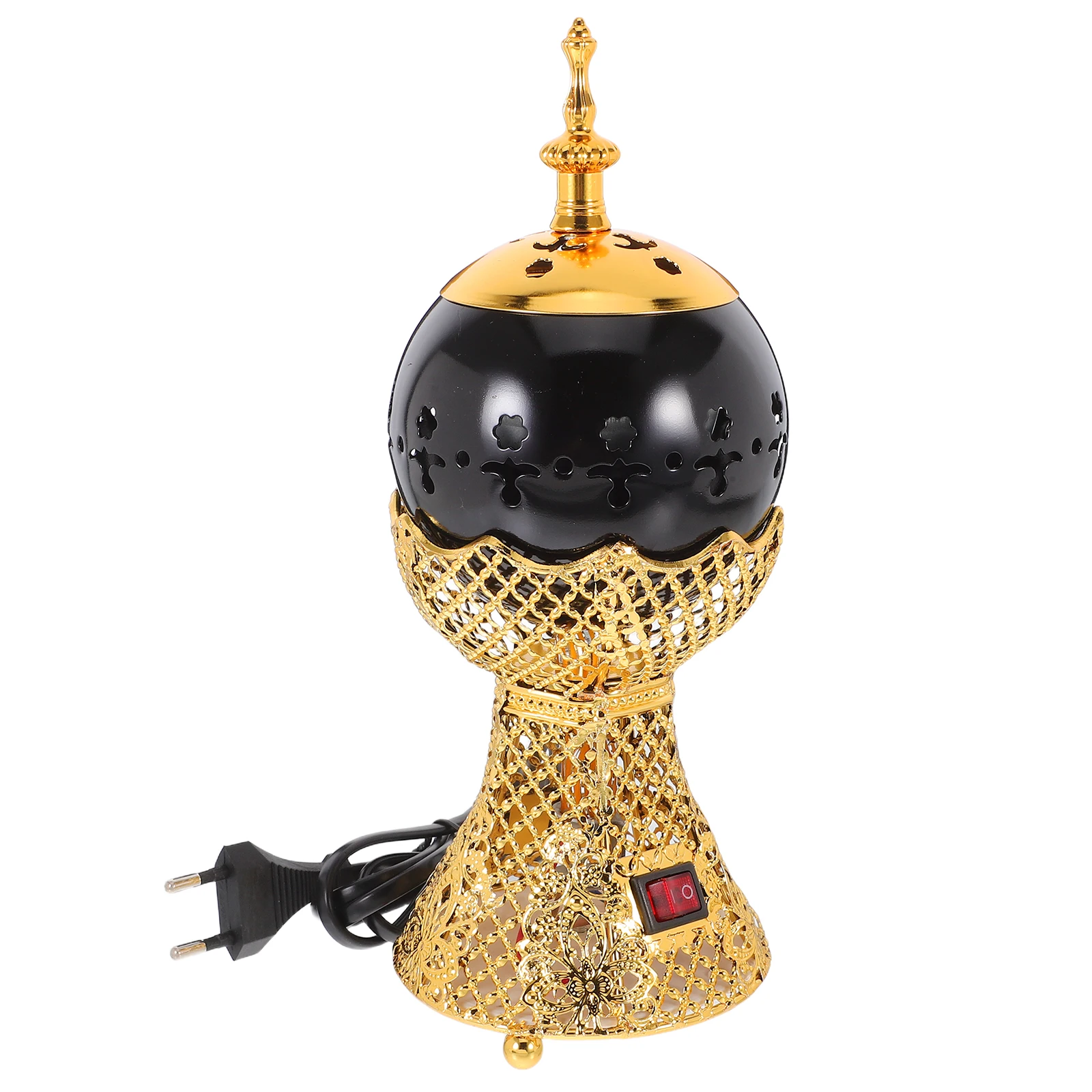 

Ceramic Incense Burner Vintage Metal Stick Censer Electric Aromatherapy Home Office Spa Resin Bakhoor Christmas HOLDER Small