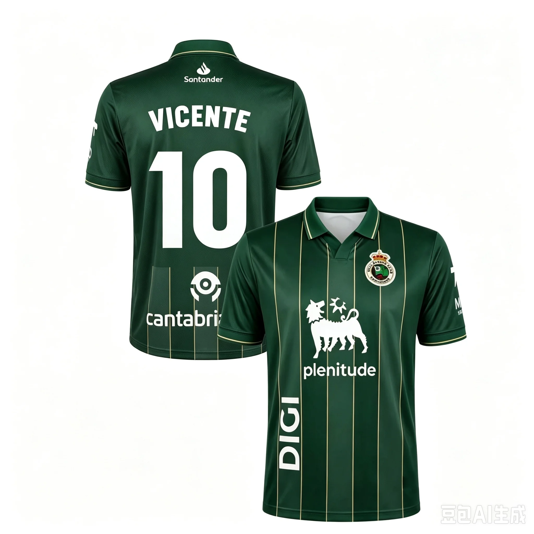 2026-27 Racing De Santander Zabiri # 21 Iñigo Vicente # 10 Schnell Trocknende Sommer-Fußball-T-Shirts für Herren für Training und Heimspiele – Detail 16