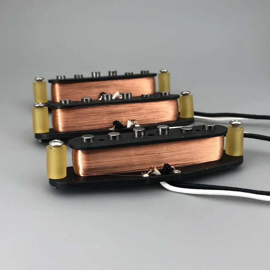 Best Offer SSS Single Coil Handwound Alnico 5 Guitar Pickups 42 Heavy Formvar Wire for St-Style Electric Guitar