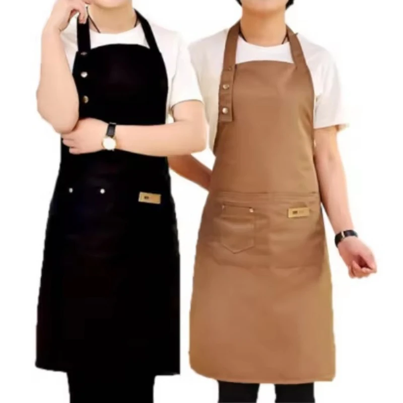Fashion Kitchen Adjustable Aprons for Woman Men Chef Work Apron for Grill Restaurant Bar Shop Cafes Beauty Nails Studios Uniform
