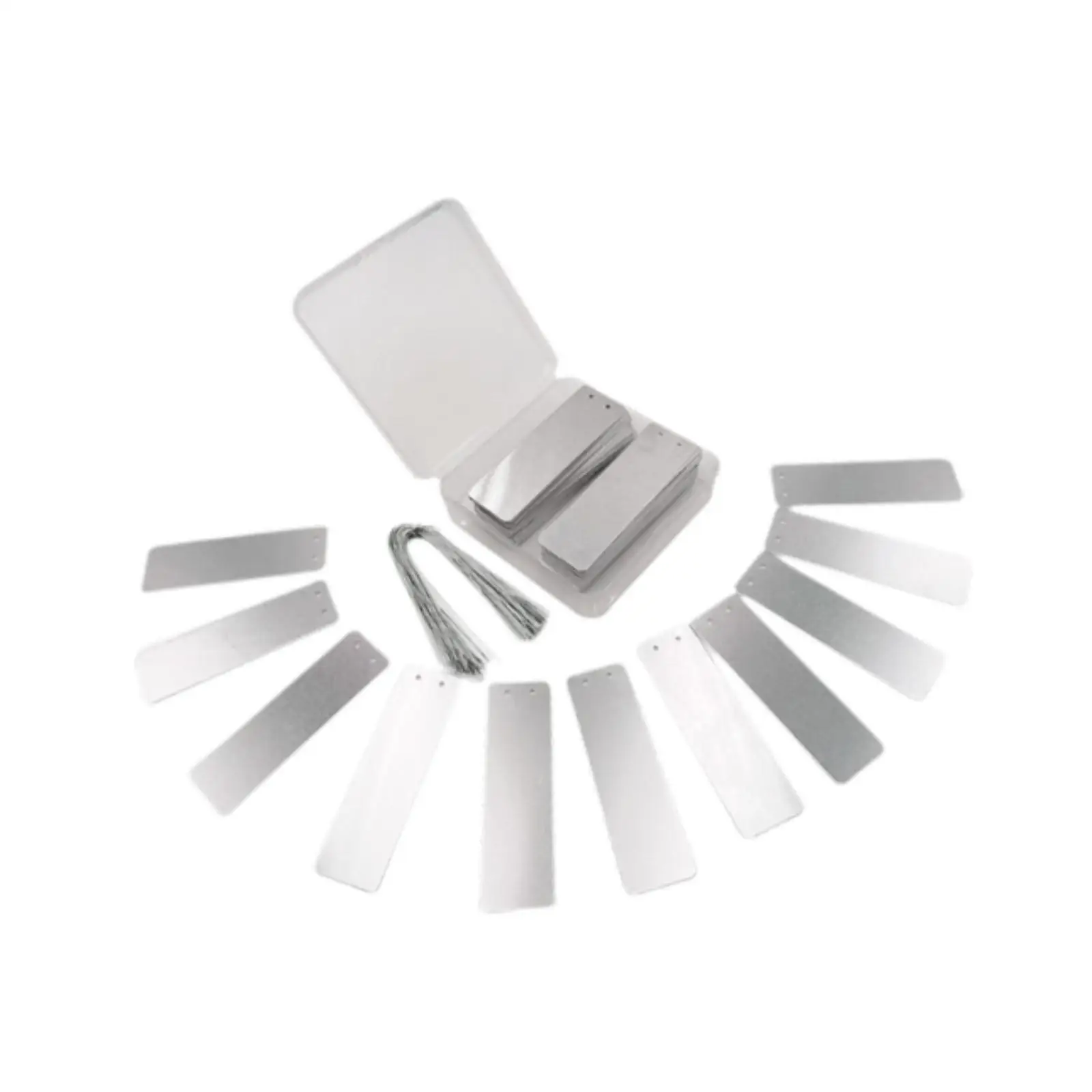 

100 шт. этикетки для растений, бирки для деревьев, маркеры для растений, уличные алюминиевые бирки, пустые с металлическими проводами для маркировки деревьев, патио, лужайки, цветы