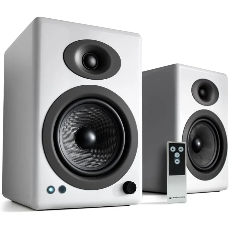 A5 Powered Bookshelf Speakers - Premium 150W Stereo Speakers for Music, Gaming, Turntables, Home Theater Systems