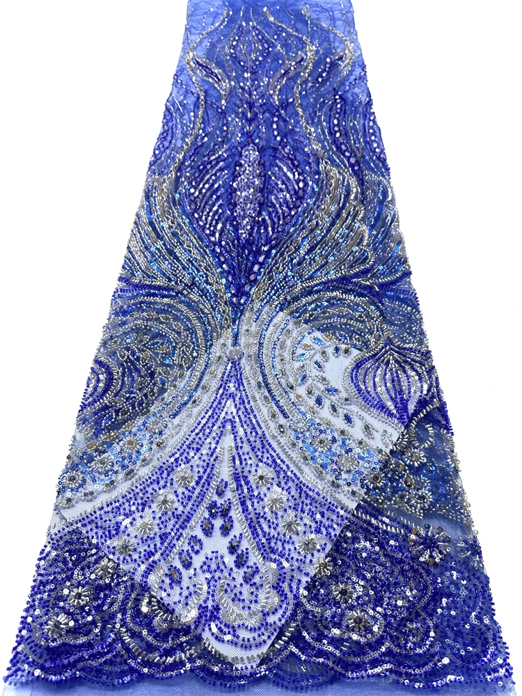 

Высококачественная 2026 новая тюлевая кружевная ткань с бусинами и блестками, новинка для африканской нигерийской французской горячей продажи, свадебное платье для шитья невесты