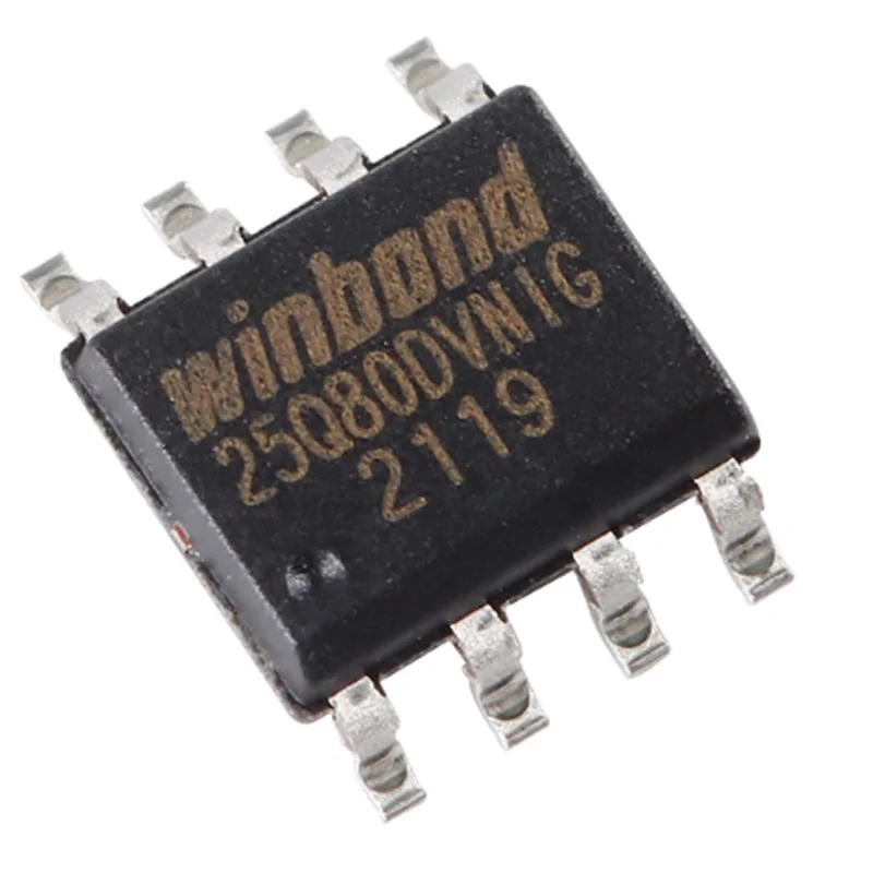10Pcs New Original W25Q80Dvsnig Silk Screen 25Q80Dvnig Soic-8 3V 8M-Bit Serial Flash Memory Chip