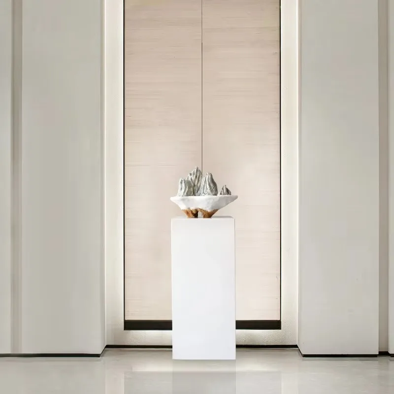 Creative wood carving mountain sculpture soft decoration, suitable for exhibition halls, living rooms, entrances, hotel lobbies