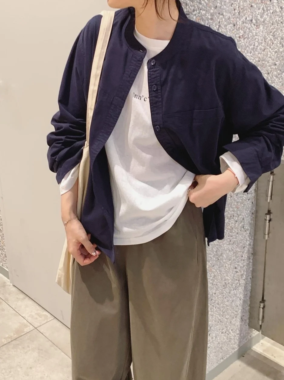 

Xubeng Long Sve Свободный крой с воротником-стойкой Повседневная одежда для женщин Осенний сезон Универсальная простая ткань высокого качества