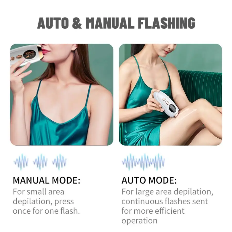 Vancostar 999900 Flash Laser Hair Removal Portable IPL Epilator Permanent Painless Bikini Trimmer Home Used Hair Remove Device