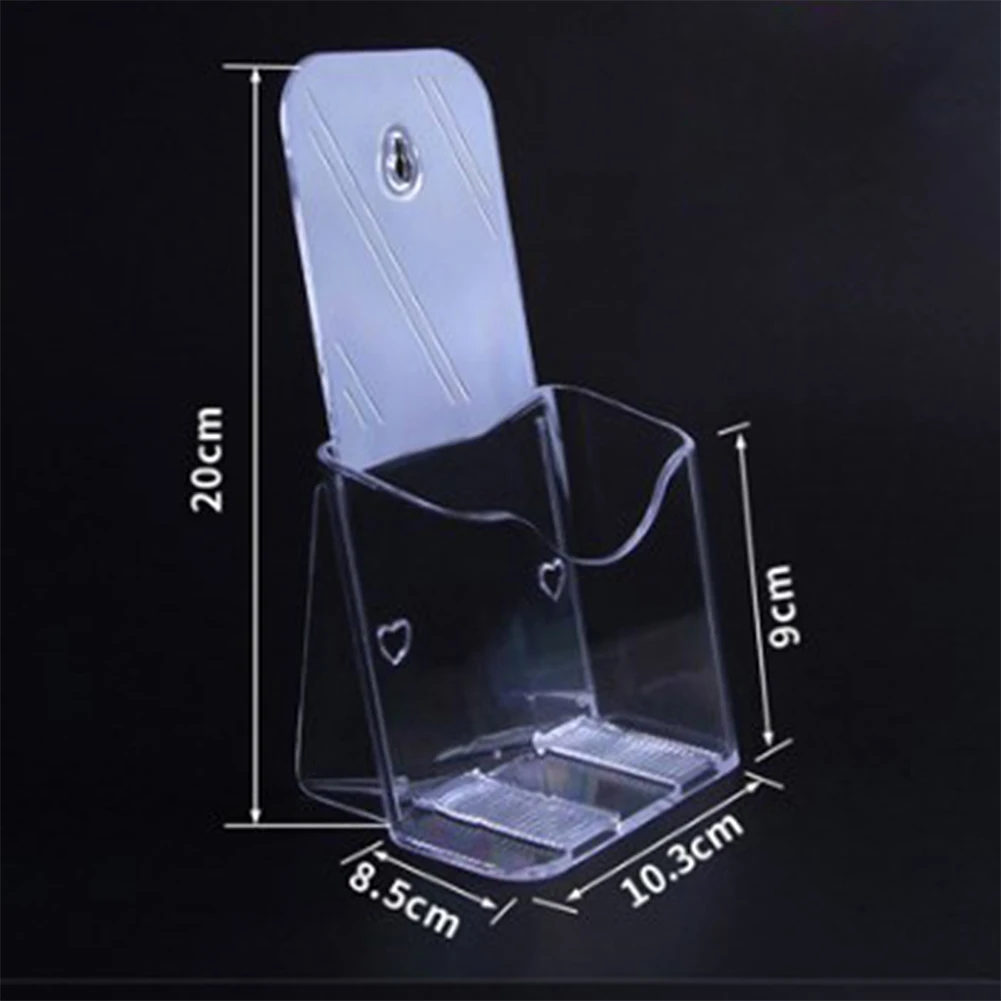 Slant Back Design Acrylic Brochure Holder Clear Display Stand Thick And Sturdy Widened Base Best Visual Effect