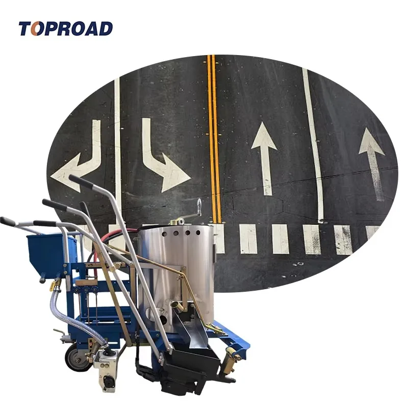 

High Quality Engine Powered Hot Melt Thermoplastic Road Marking Machine With Long Lifetime For Road Marking Lines