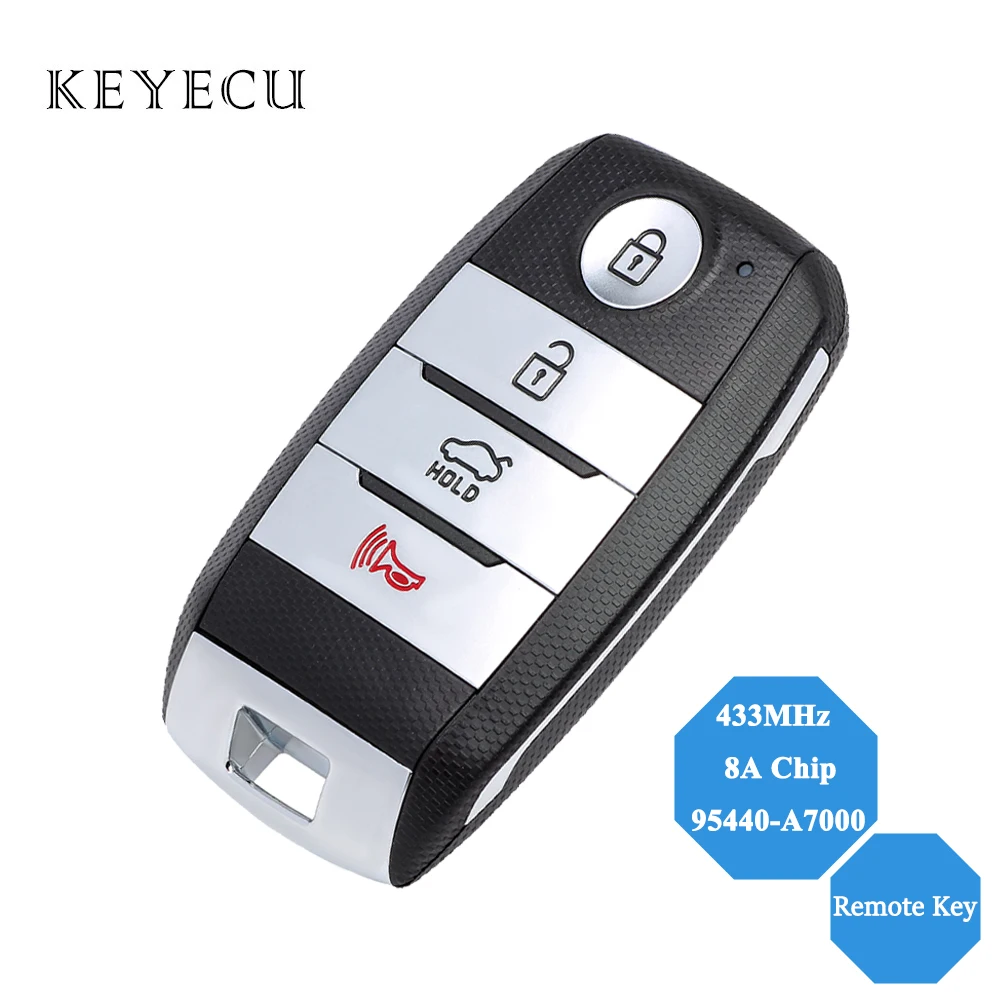 Keyecu 95440-A7000 Replacement For KIA K3 2013 2014 Smart Remote Car Key Fob 433MHz With 8A Chip FCC ID: PEK-FD00030