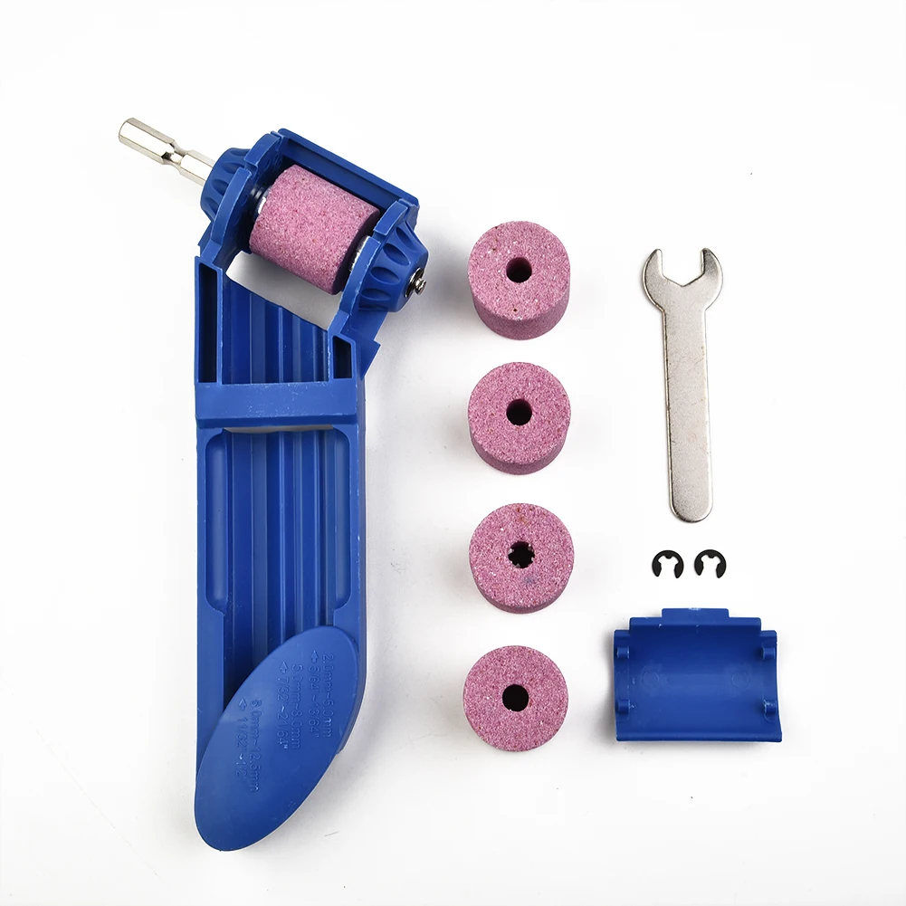 1set Portable Drill Bit Sharpener Corundum Grinding Wheel Bit Power Tools Drill Bit Sharpening Grinding Machine Accessories