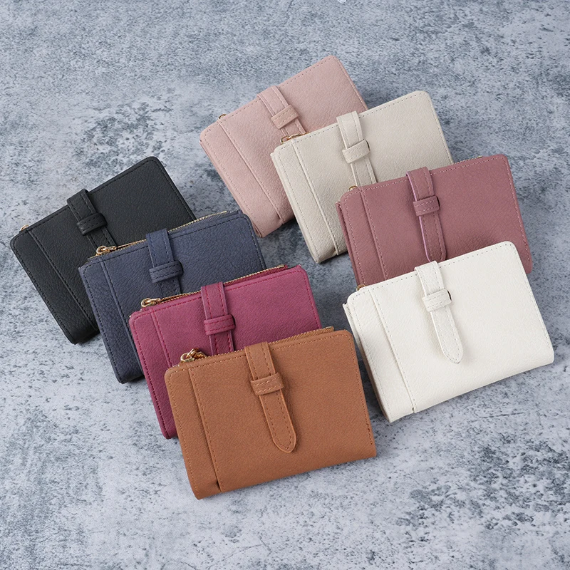 New Korean Style Short Wallet for Women Simple High-End Cross-Border Coin Purse Ladies Money Holder Wholesale