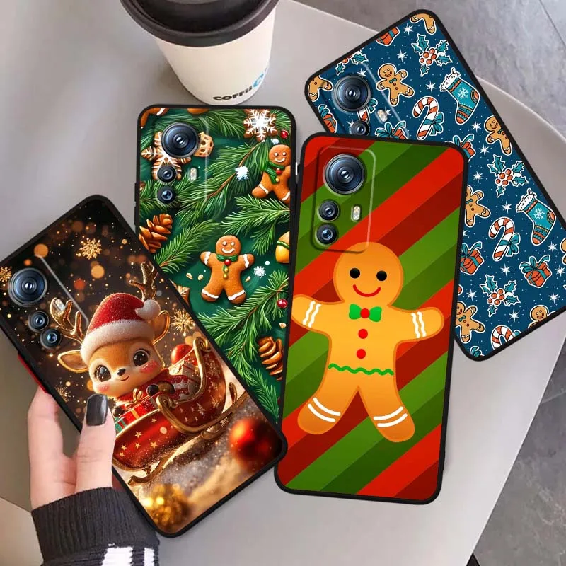 

Christmas Pattern Design Phone Case For Xiaomi Mi 15 14 13 13T 12 12T 12S 11 11i 11T Pro Ultra Lite 5G Black Soft Cover
