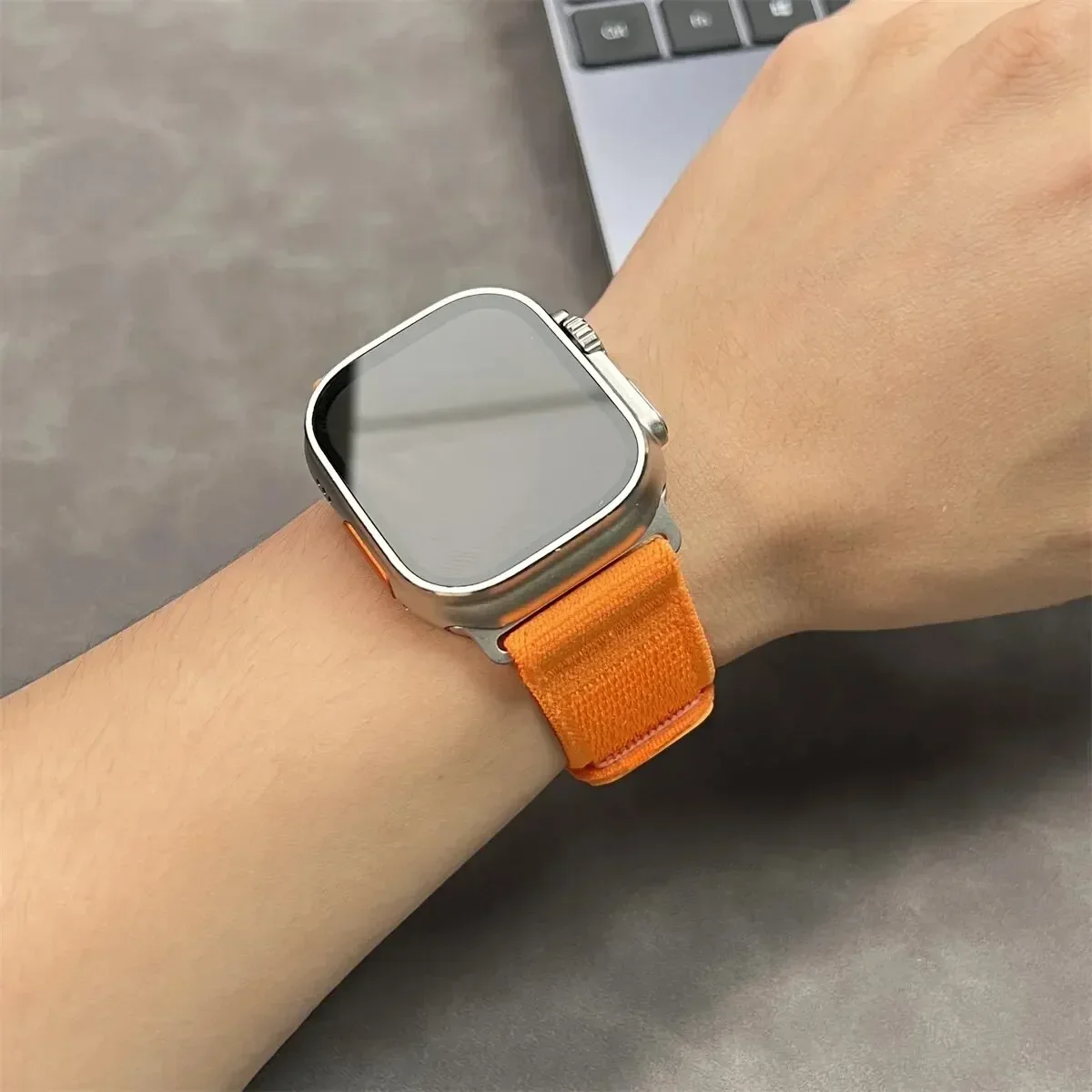 Nylon Leather Strap for Apple Watch Band Ultra 49mm 44mm 45mm 42mm 41mm 40 38mm Sport Watchband Iwatch Serise10 9 8 7 6 Bracelet image 6