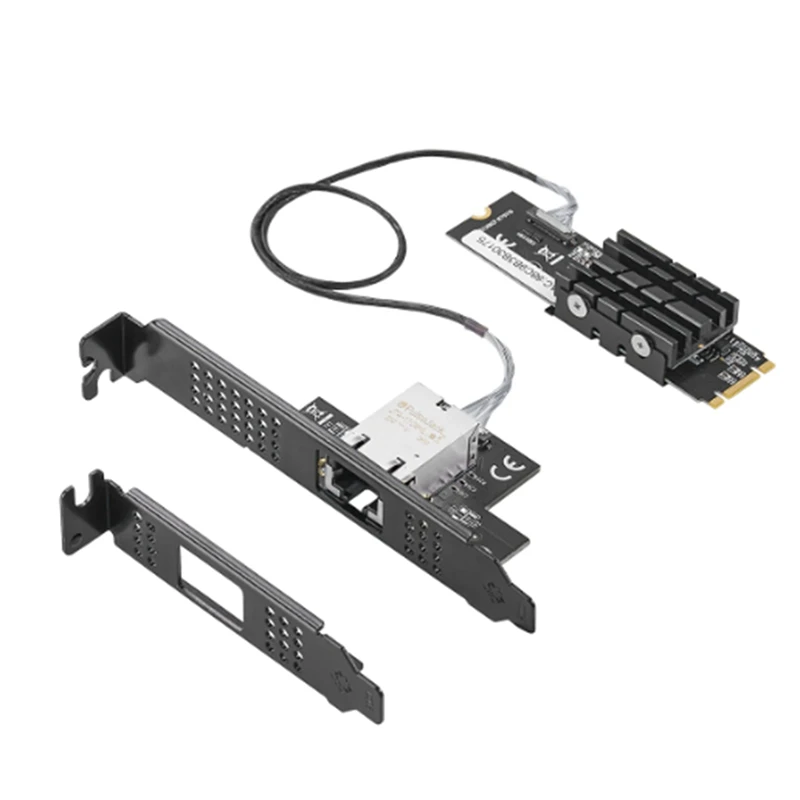 

1 Piece M.2 Single Port 10Gb Network Cards 10 Gigabit Nic B Key M Key 10G/2.5G/1000M RJ45 Lan Network Adapter Card PC+Metal