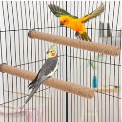 Diameter 2.2CM Wood Bird Claw Beak Grinding Bar Standing Stick Parrot Perching Station Platform Bird Claw Cage Toy Pet Supplies