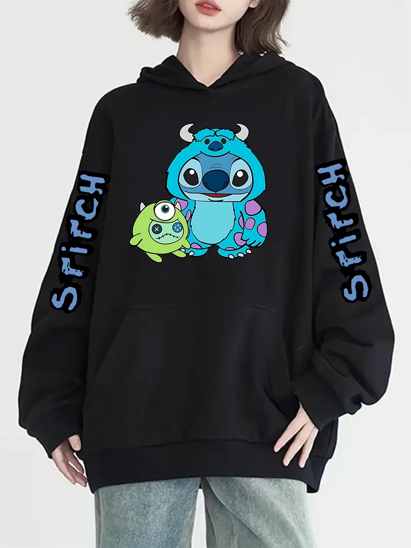 

Kawaii Stitch Disney Толстовка Женская одежда Y2k Одежда Женские толстовки с длинными рукавами Stitch Толстовка Женская одежда Рубашка с капюшоном