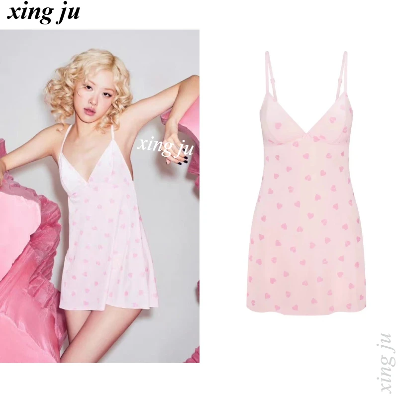 

Kpop Korean Singer Women Pink Strapless V-neck Short Dress Nightclub Stage Costume Music Festival Clothing Girl Jazz Dance Wear