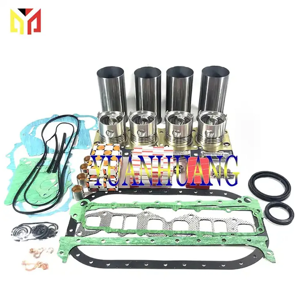 

For Toyota 4P Rebuild Kit Engine Gasket Cylinder Liner Kit Connecting Rod Bearing Tractor Piston Liner Ring Bearing