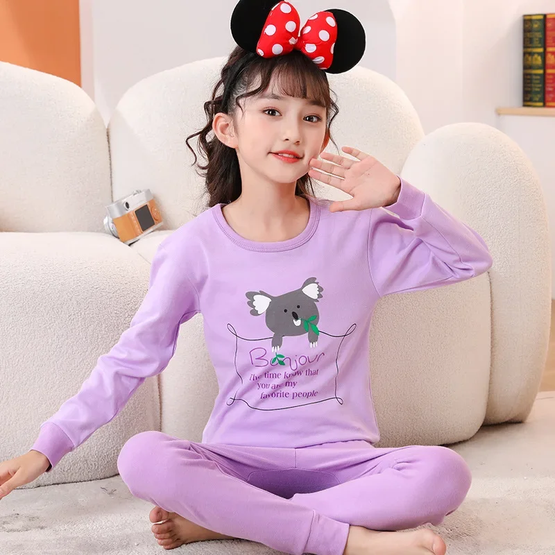 New Christmas Pajamas For Kids6 8 10 12 14 Years Big Boys Sleepwear Animal Bear Children Pajamas Cartoon Girls Night Clothes Set