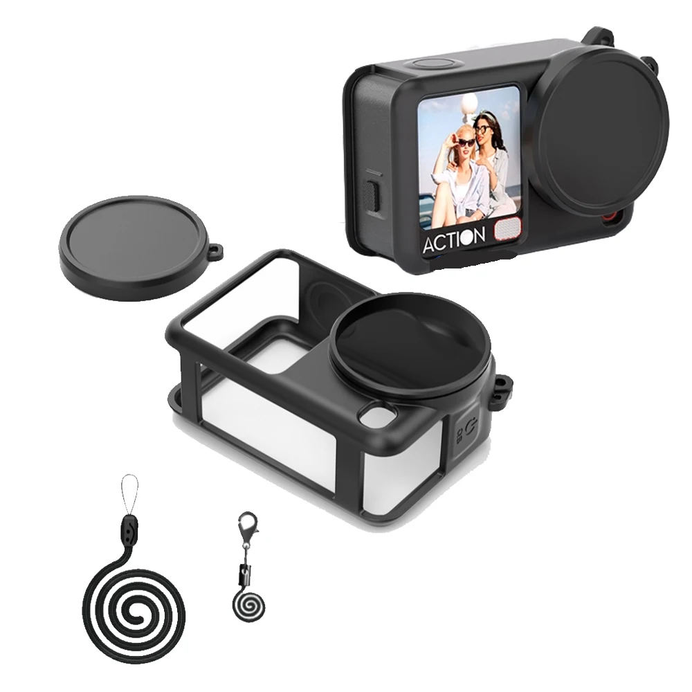 

4-in-1 Silicone Sleeve Case For DJI OSMO Action 6,Soft Protective Cover All-Round Housing Cover with Lens Cap for Sports Camera