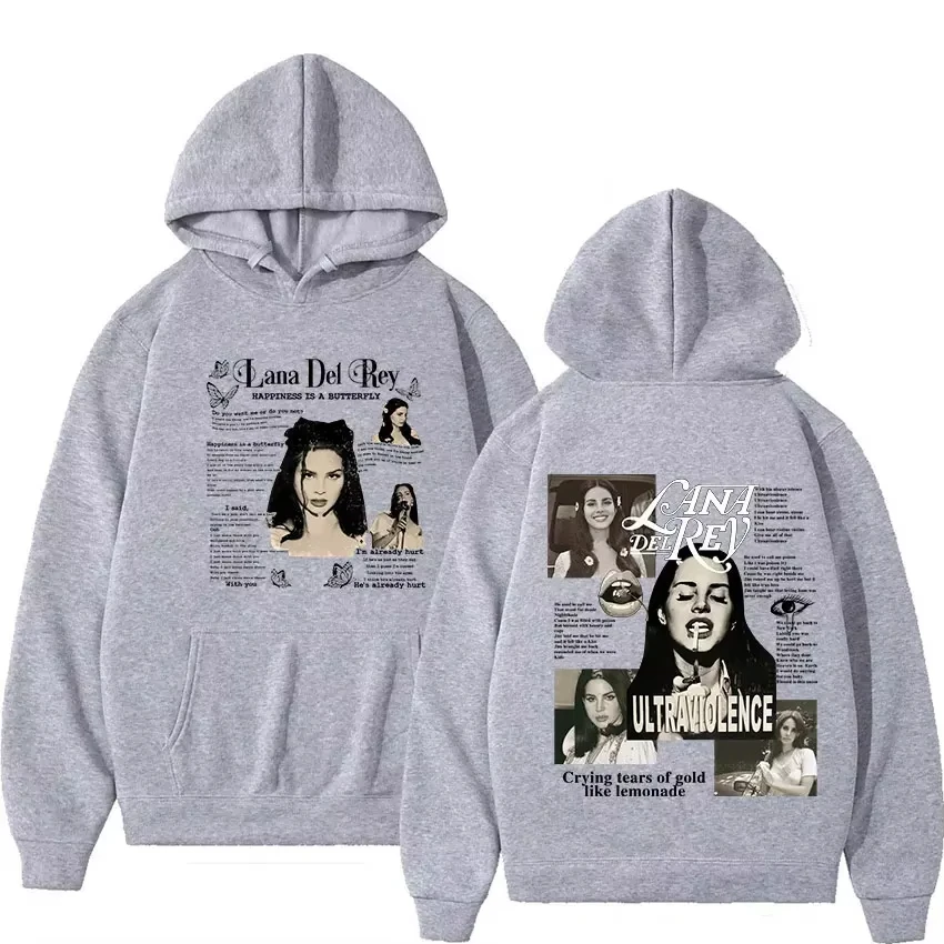 

Singer Lana Del Rey Retro Pullover Hoody Ultraviolence Music Album Fashion Sweatshirt Men Women Hip Hop Hoodie Fleece Streetwear