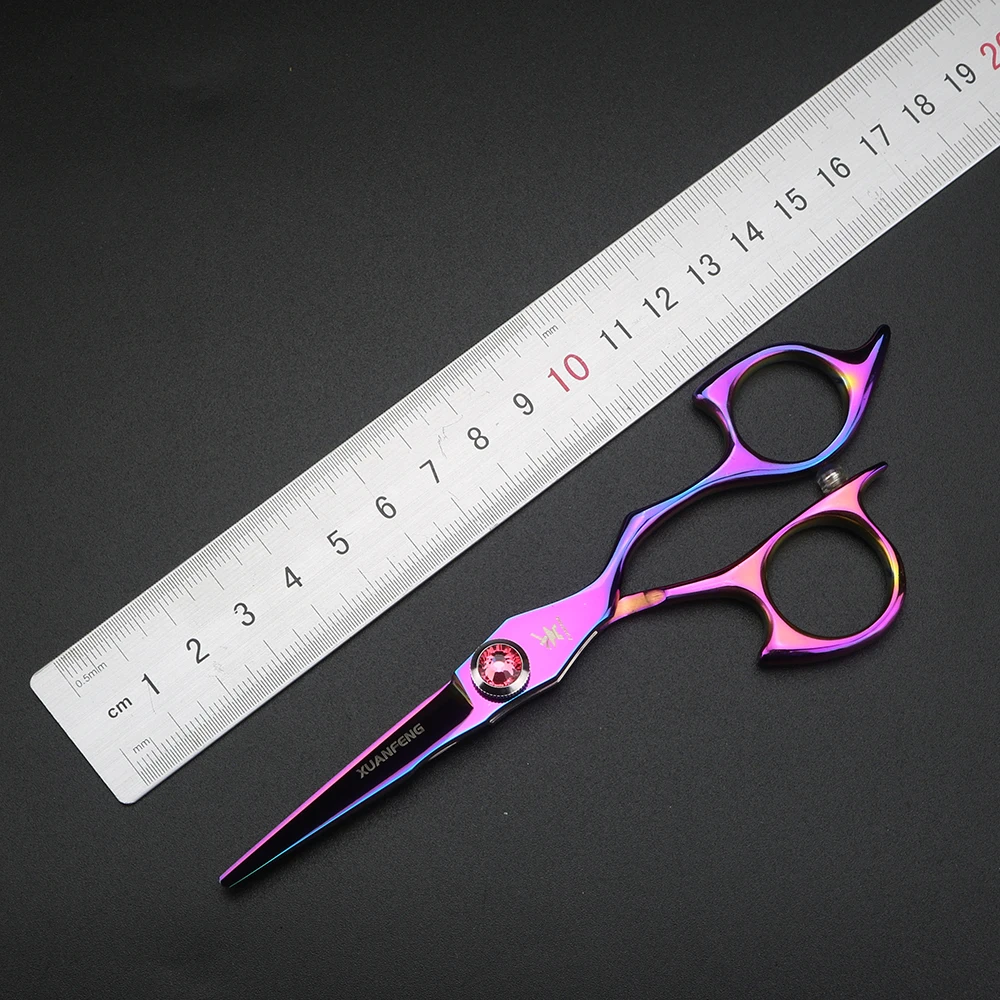 XUANFENG 5-inch Lightning Handle Hair Scissors, Barber or Home Cutting Scissors, Made of 440C Steel