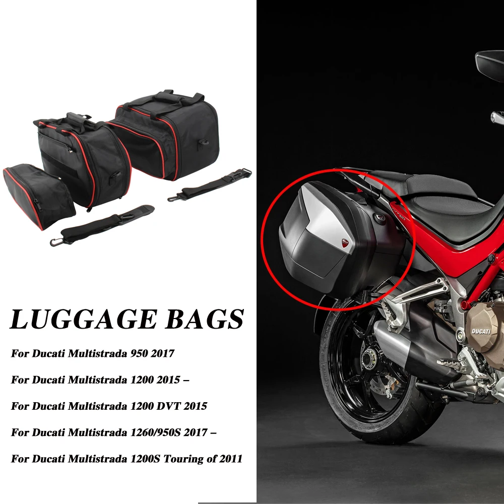 

Motorcycle Storage Bag Luggage Bags Side Box Bag Inner Bag Bushing For Ducati Multistrada 1200 from 2015 1260 950 S from 2017