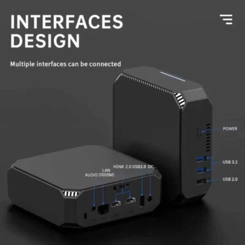 高品質デスクトップパソコン 16GB 512GB ミニPC ブラック デスクトップパソコン 工場卸売
