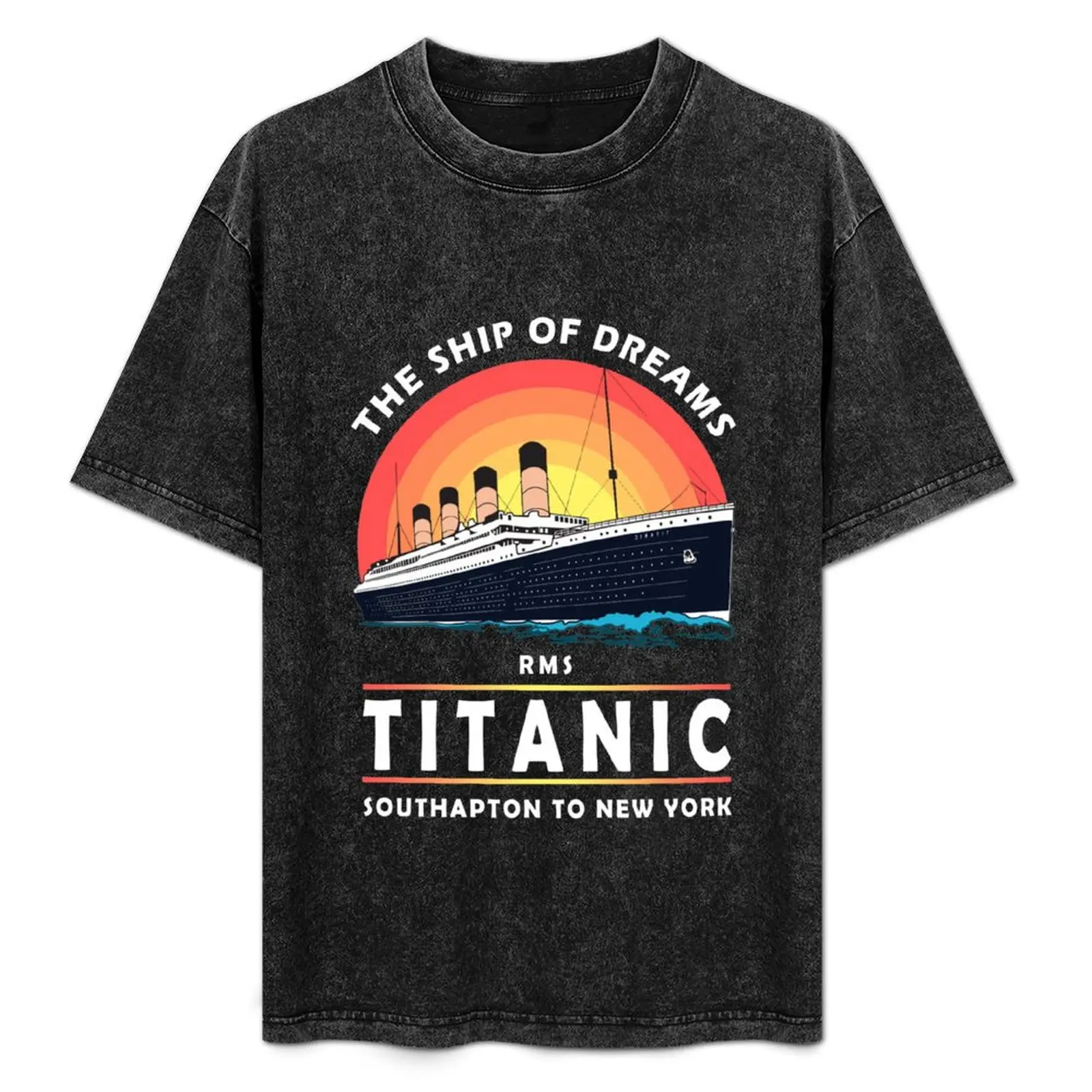 1912年製ヴィンテージ-タイタニック号航海船クルーズギフトtシャツ-ワークウェア-軽量tシャツ
