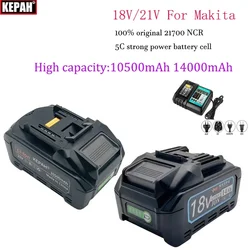 Batteria al litio originale 18V 21700 5C, per trapano elettrico Makita, smerigliatrice, sega elettrica, BL1850 BL1860 BML185 LXT40